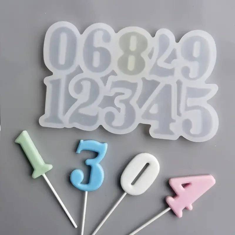 a set of numbers and numbers on a stick