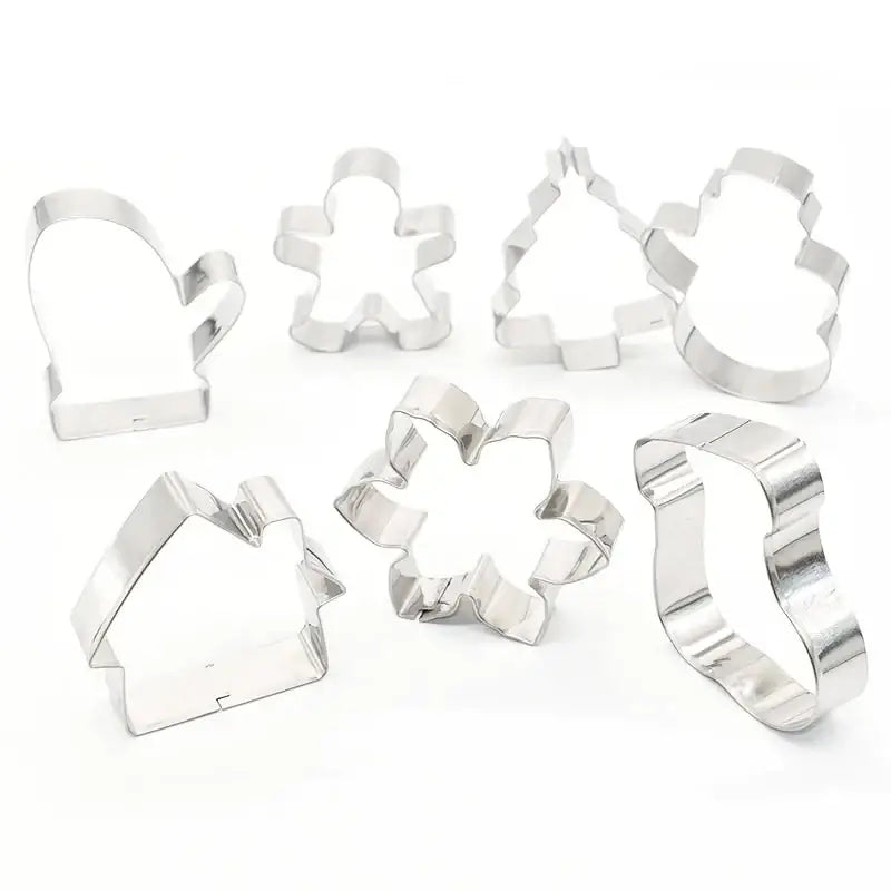 a set of six cookie cutters