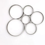 a set of six stainless rings