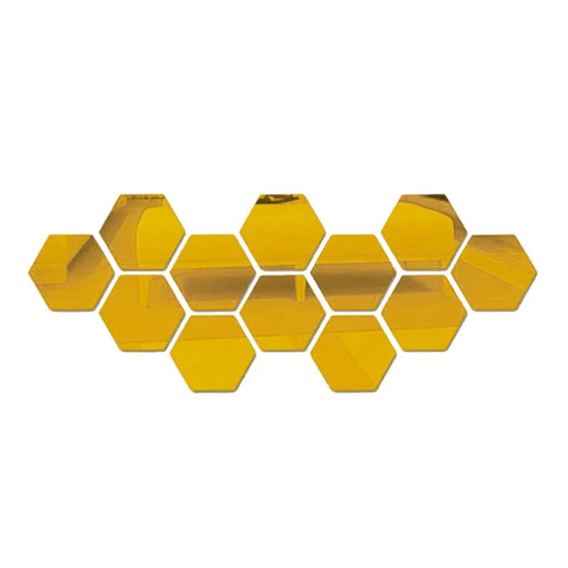a set of yellow hexagons