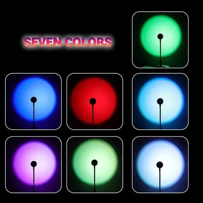 a set of seven colors of the same light
