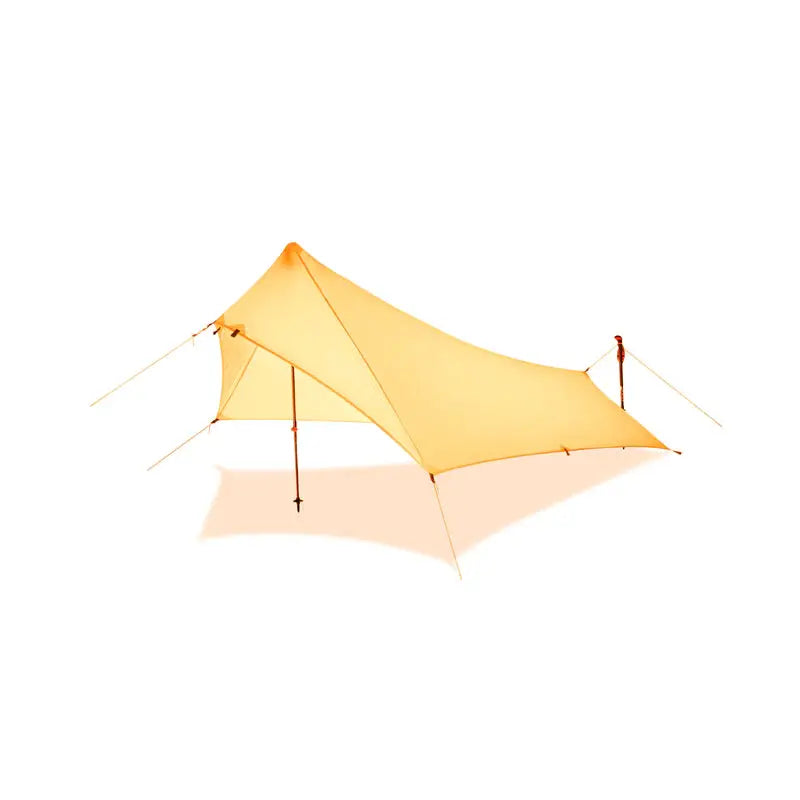 the tent is set up on a white background