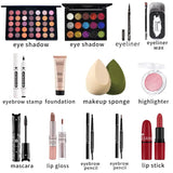 a collection of makeup products