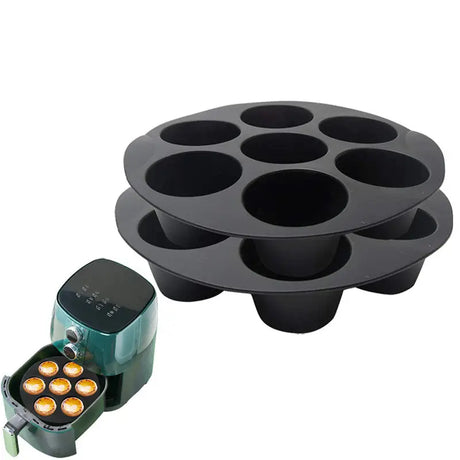a black plastic cup holder with four cups