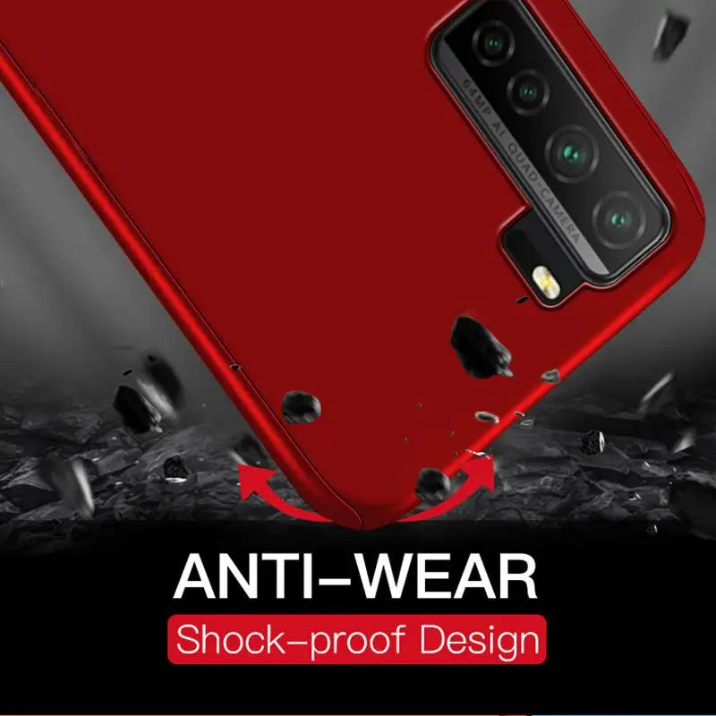 the red case is shown with the text anti - wear shock proof design
