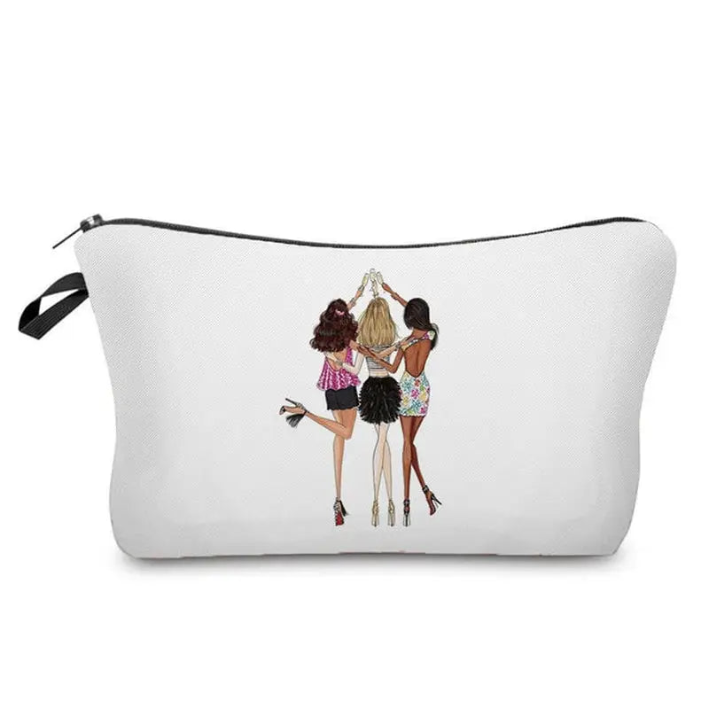 two girls in a white bag