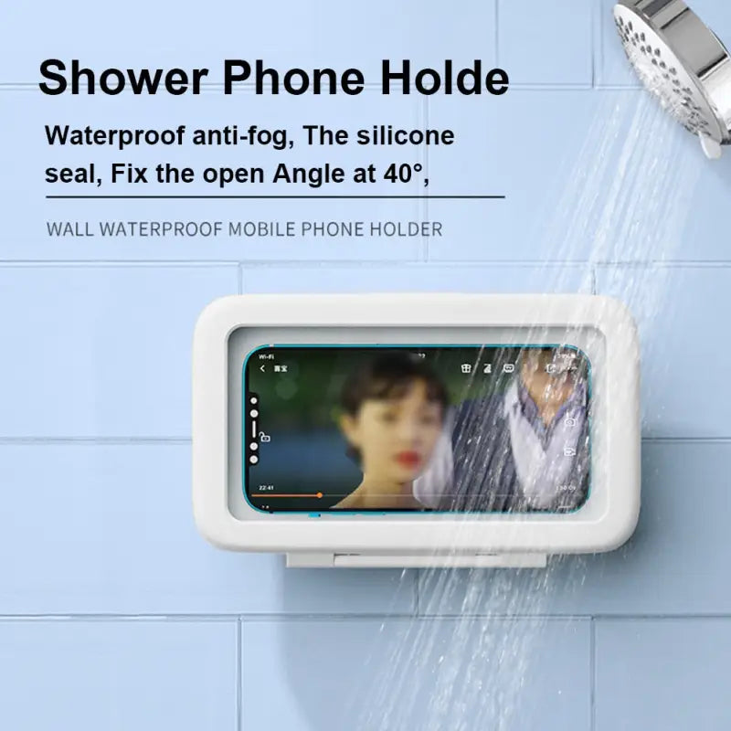 shower phone holder with waterproof