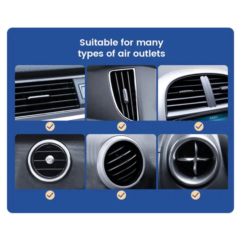 a picture showing the different types of air vents in a car