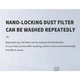 A sign that says no - looking duster can be washed