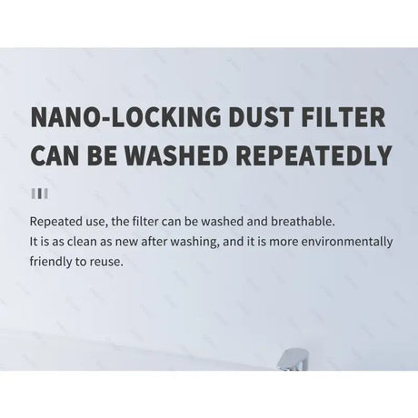 A sign that says no - looking duster can be washed