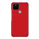 the back of a red phone case