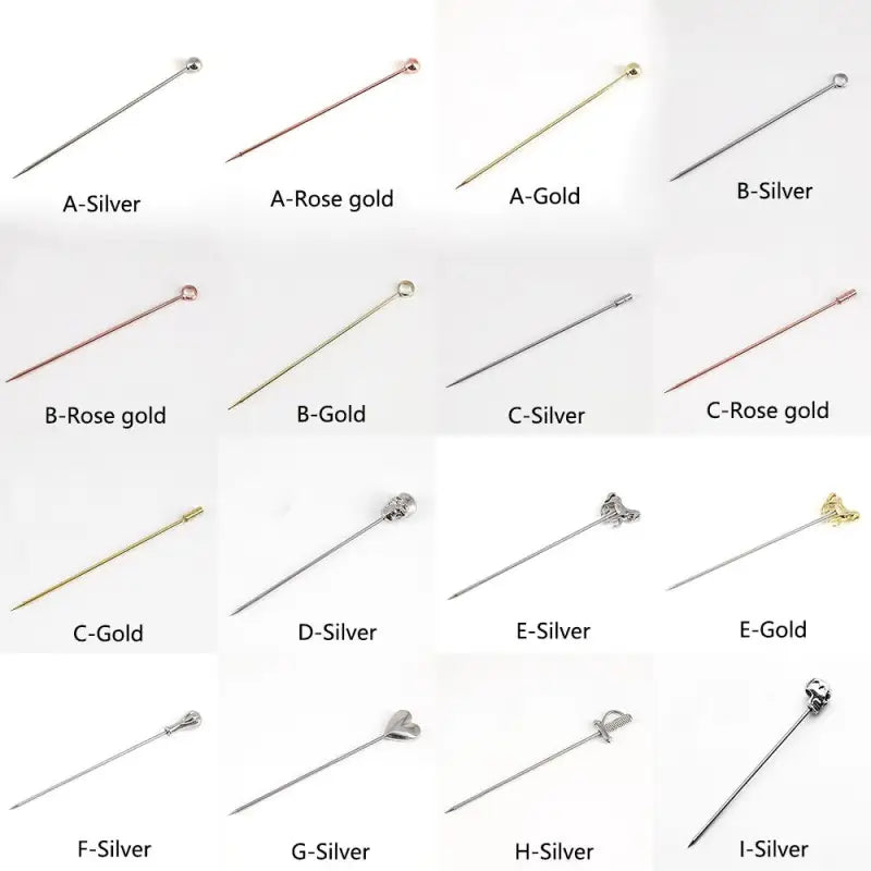 a selection of different types of hair pins