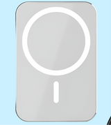 Simplified icon or symbol representing a magnifying glass.