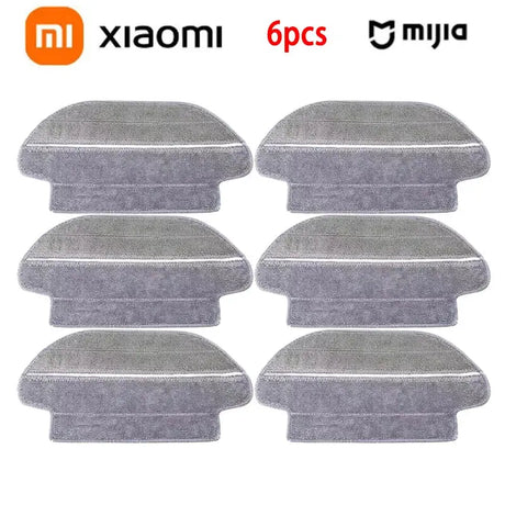 Six pieces of gray pads with a white background and a red one