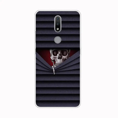 a skull in a pocket phone case