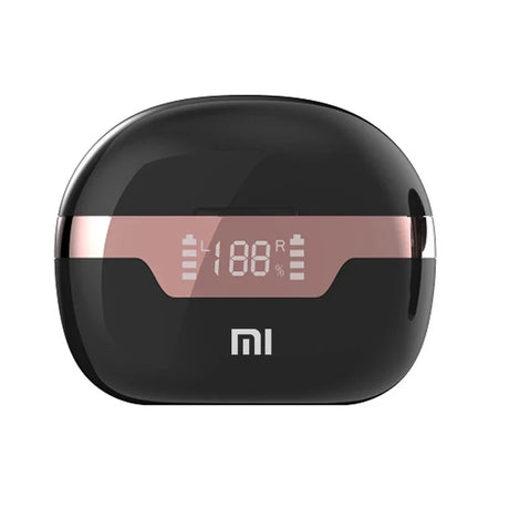 Sleek black electronic device with a rose gold display showing ’188’’ and the Mi logo.