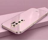 Sleek pink smartphone with multiple camera lenses on its back panel.