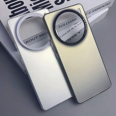 Sleek, rectangular magnifying glass with a metallic frame and handle.