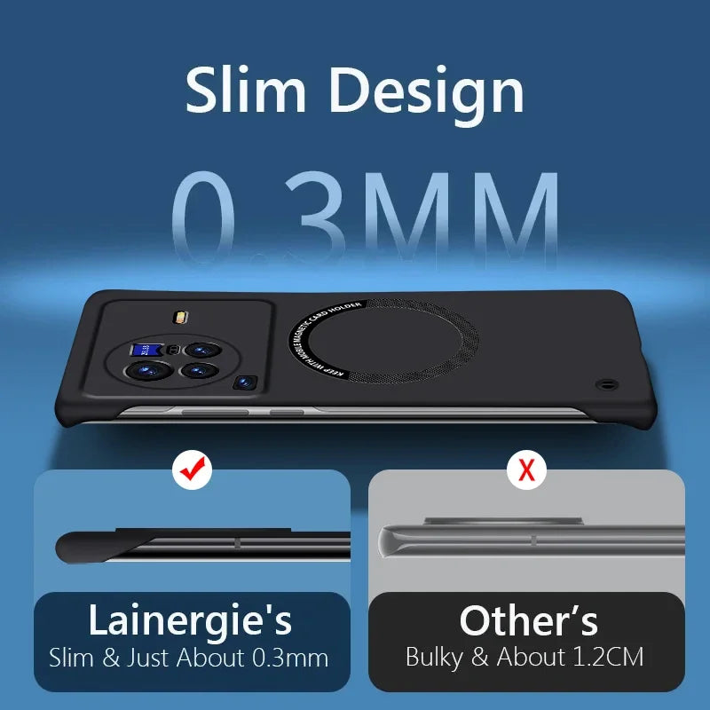 Slim black smartphone case with a circular camera cutout and multiple lens openings.