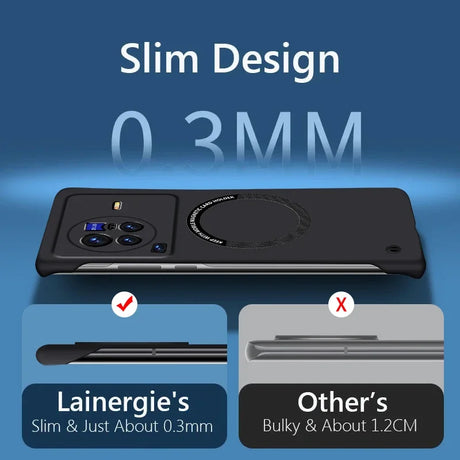 Slim black smartphone case with a circular camera cutout and multiple lens openings.