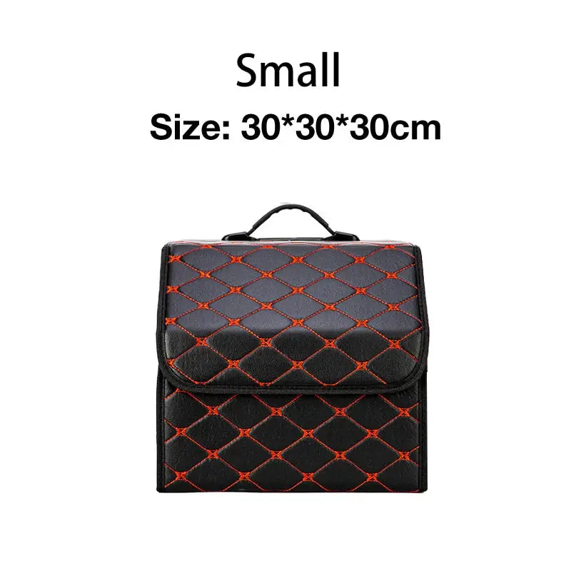 a black and red backpack with a small red star pattern