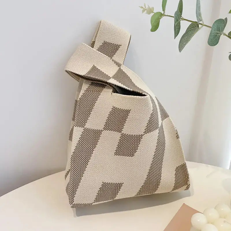 the small bag is made from a natural material