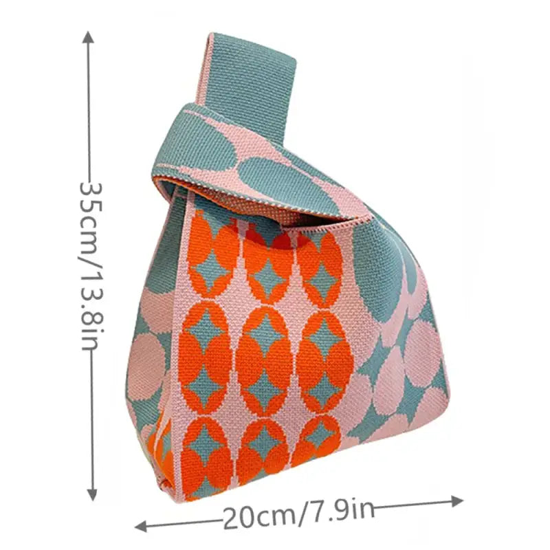 a small pouch with a pattern on it