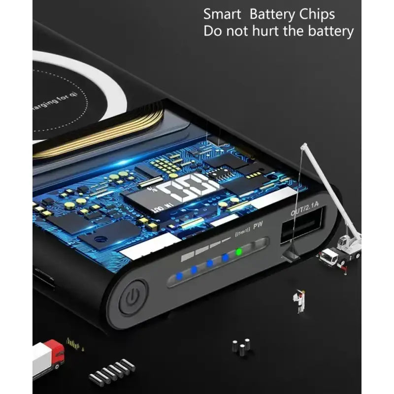 the smart battery charger is shown with the charging board