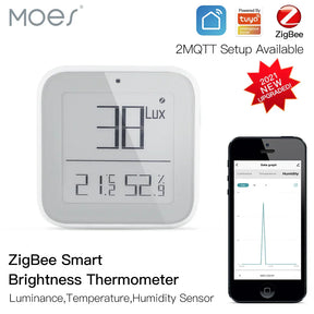 Smart brightness thermometer with humidity sensor.