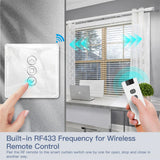Smart curtain switch with remote control.