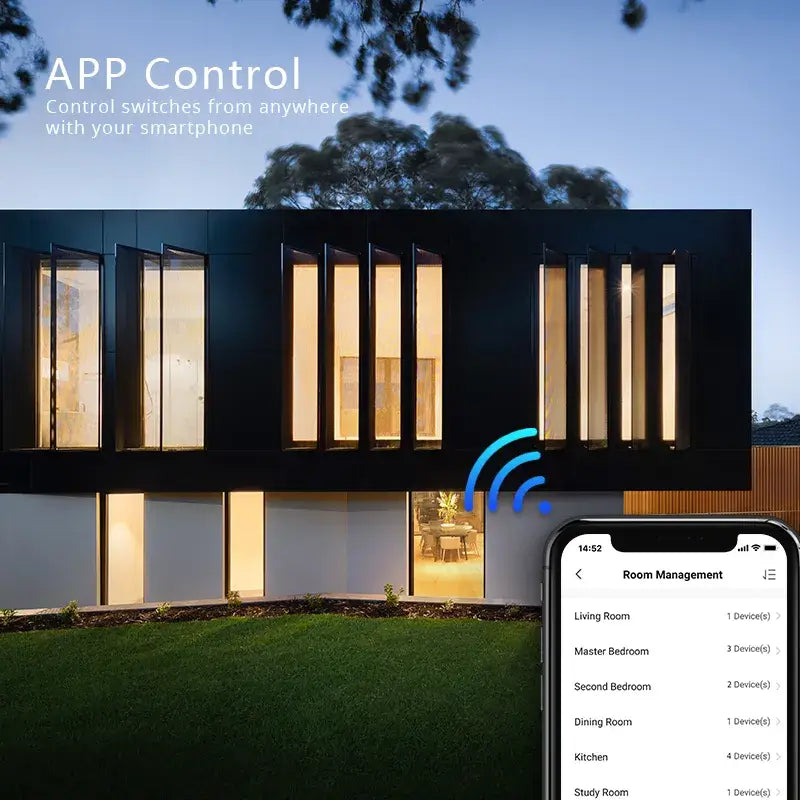 a smart home app on a smartphone