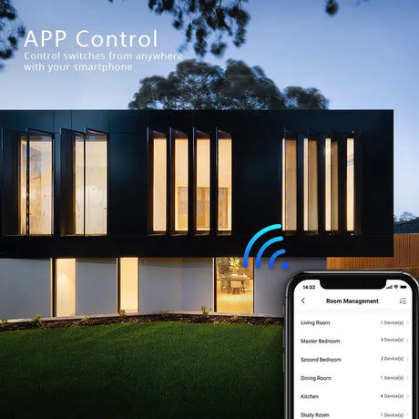 A smart home app on a smartphone