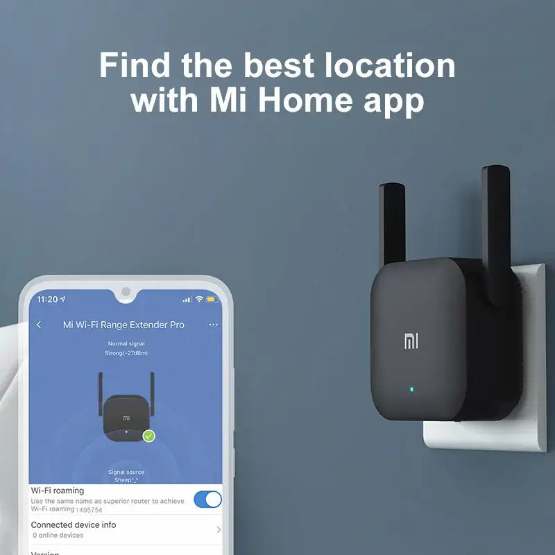 A smart home device with the text find the best wi home app