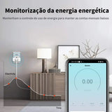 a smart home with a smart phone connected to the wall