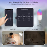 Smart LED bulb scheduling.