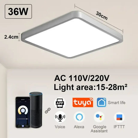 led ceiling light with remote control