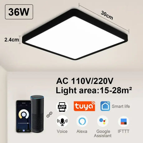 a ceiling light with a remote control