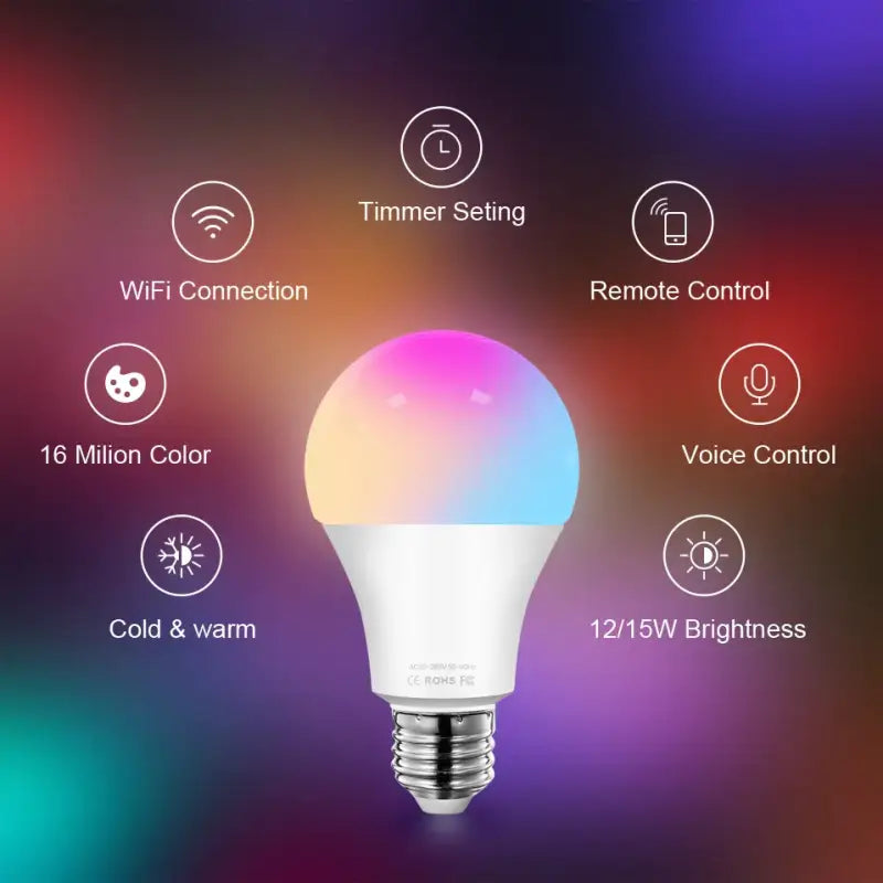the smart light bulb with the smart home app