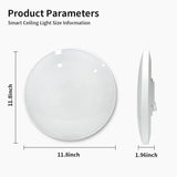 Smart ceiling light dimensions.