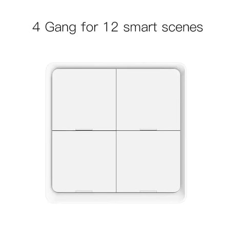 The smart light switch is shown with the 4 gang for smarts