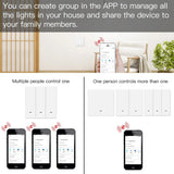 Smart light switch control scenarios.