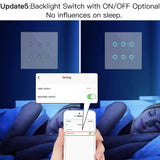 Smart light switch with optional backlight control.