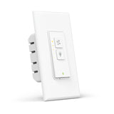 the smart light switch is shown in white