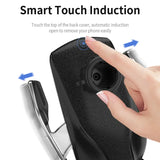 the smart phone holder is shown with a finger - mounted camera