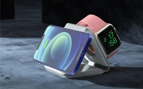 the apple watch is shown in three different colors