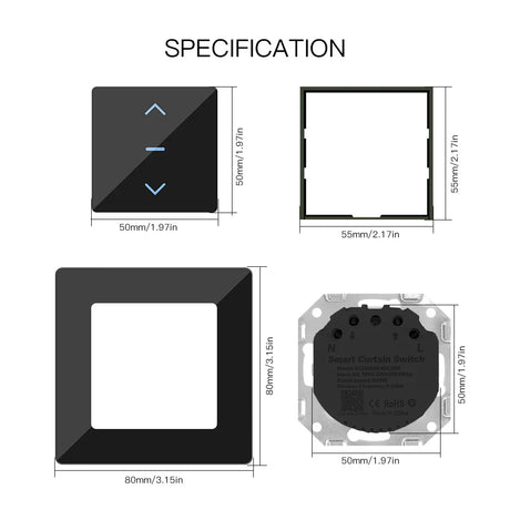 Smart switch specifications.