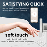 Smart thermostat with app control.
