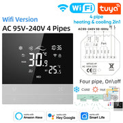 Smart thermostat with wiring diagram.