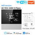 Smart thermostat with wiring diagram.