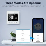 Smart thermostat with mode selection.